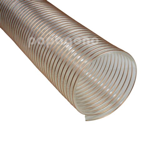 Abrasion Resistant Steel Wire Reinforced PU Duct Hose China PU Air