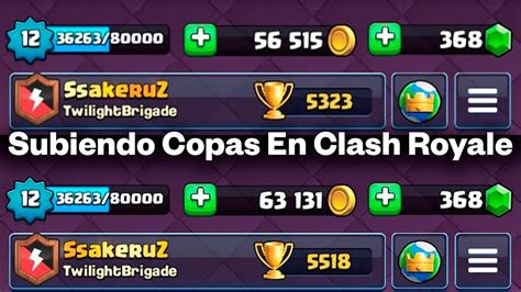 Subiendo Copas En Clash Royale Youtube