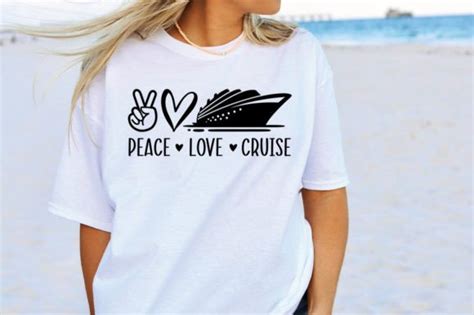 Peace Love Cruise Svg Tshirt Graphic By Atelier Design Creative Fabrica