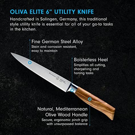 Messermeister Oliva Elite Utility Knife Fine German Steel Alloy