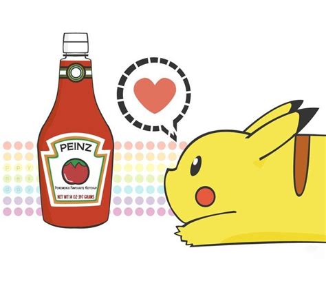 For The Love Of Ketchup Pikachu Pokemon Pikachu Ketchup