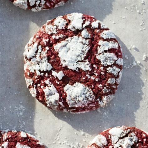 Fudgy Red Velvet Crinkle Cookies Sarah Kieffer