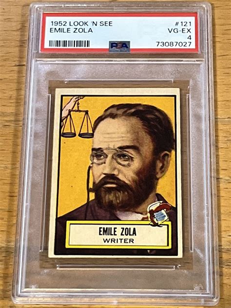 1952 Topps Look N And See 121 Emile Zola Psa 4 Newly Graded 523 Ebay