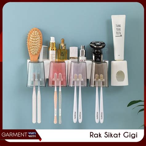 Jual Dispenser Odol Rak Sikat Gigi Kamar Mandi Tempat Sabun Gantung