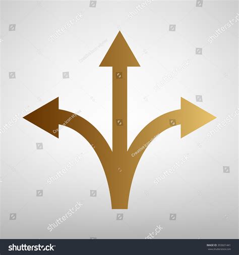 Threeway Direction Arrow Sign Stock Vector Royalty Free