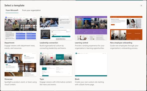 SharePoint site templates - M365 Admin