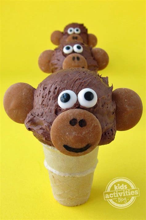 Cutest Mini Ice Cream Cone Monkeys | Helado divertido, Helados, Helados ...