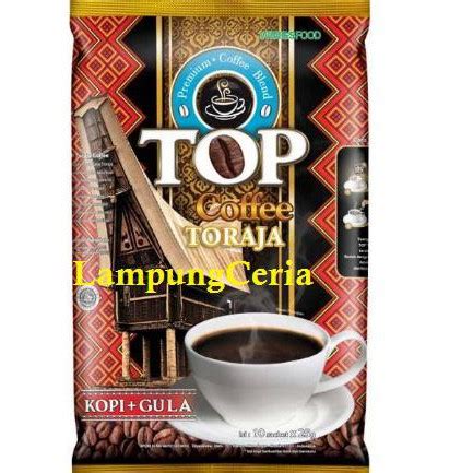 Jual Kopi Gula Top Coffee Toraja Premium Coffee Blend 10 Sachet X