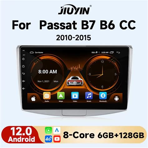 JIUYIN AI Voice 2 Din Android Auto Radio For VW Passat B6 B7 CC 2010