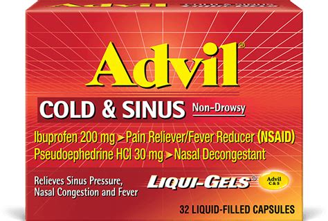 Cold and Sinus Liqui-Gels for Pain Relief | Advil