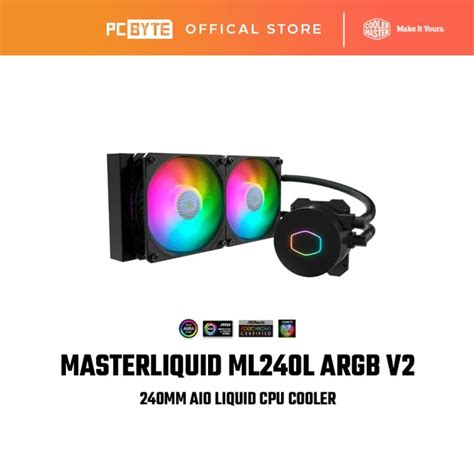 Cooler Master MasterLiquid ML240L ARGB V2 CPU Liquid Cooler PCByte Lazada