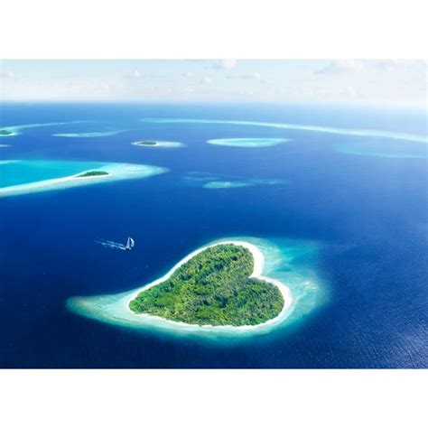 Heart Island Maldives Wall Poster