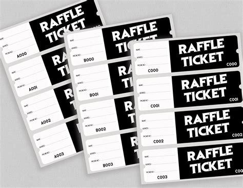 Raffle Tickets Raffle Ticket Printable Activity Raffle Ticket Fundraising Raffle Ticket