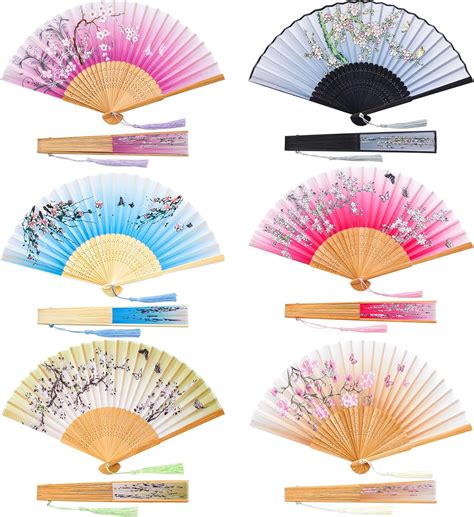 Amazon Barydat Pieces Folding Fans Chinese Style Bamboo Handheld