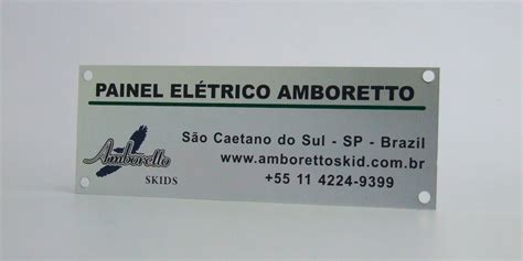 Placas de Identificação em Alumínio Placas para Transformadores e