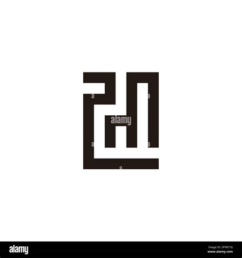 Number Letter M Rectangles Geometric Symbol Simple Logo Vector Stock