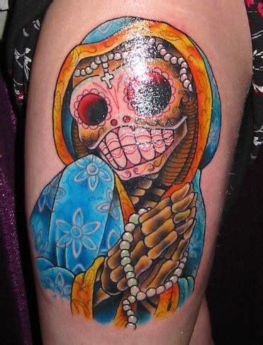 Left Thigh Tattoo Day Of Dead By Artist Jime Litwalk Flickr