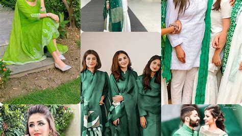 Green And White Dress Designing Ideas Beautiful Combination Of Green