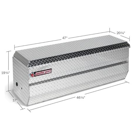 WEATHER GUARD 47-in x 20.25-in x 19.25-in Silver Aluminum Chest Truck Tool Box 674-0-01 at Lowes.com