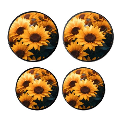 Sunflower Nature Floral Field Multicolor Stove Burner Covers Setgas Stove Burner Protectors8