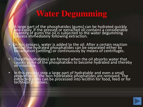 Oil refinery(degumming process)