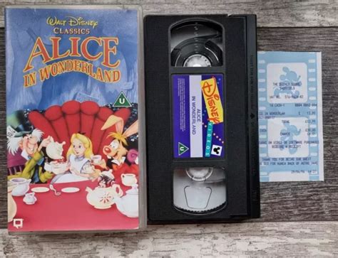 Walt Disney Classics Alice In Wonderland Vhs Video Tape Vintage