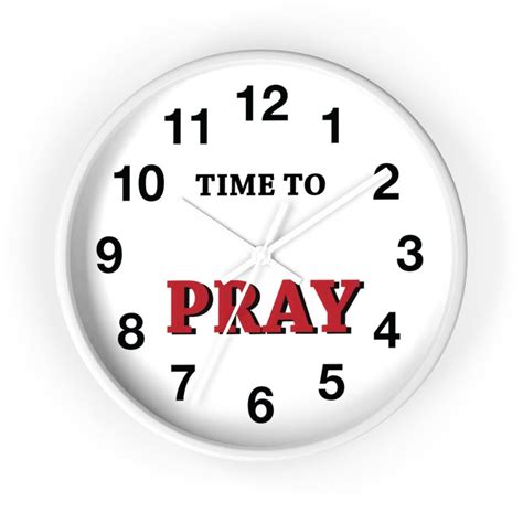 time  pray wooden wall clock etsy