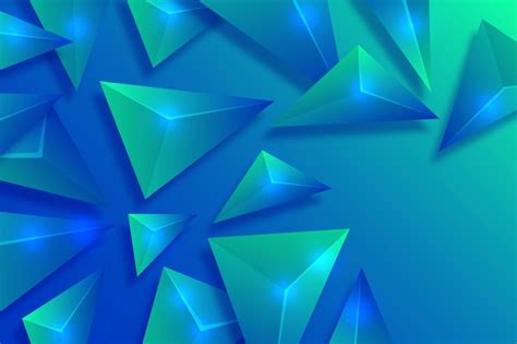 Free Vector Colorful Background With 3d Triangles