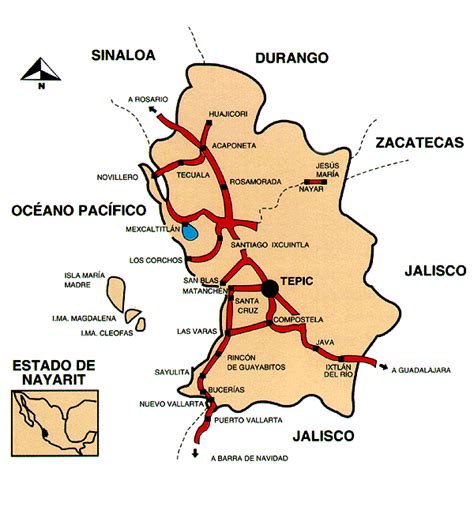 Lbumes Foto Mapa Del Estado De Nayarit Con Division Politica Y