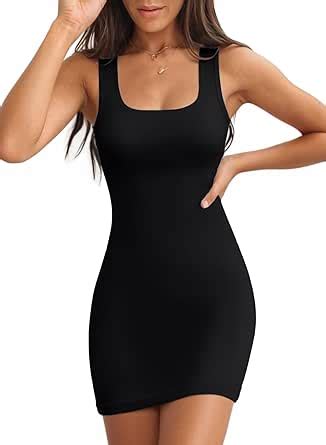 Amazon Valiamcep Women S Summer Tank Dress Square Neck Sexy Mini