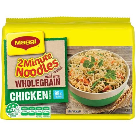 Buy Maggi 2 Minute Wholegrain Chicken Flavour Instant Noodles 5 Pack