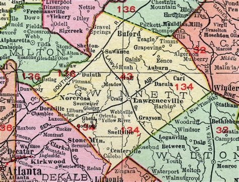 Gwinnett County Georgia Map Oconto County Plat Map