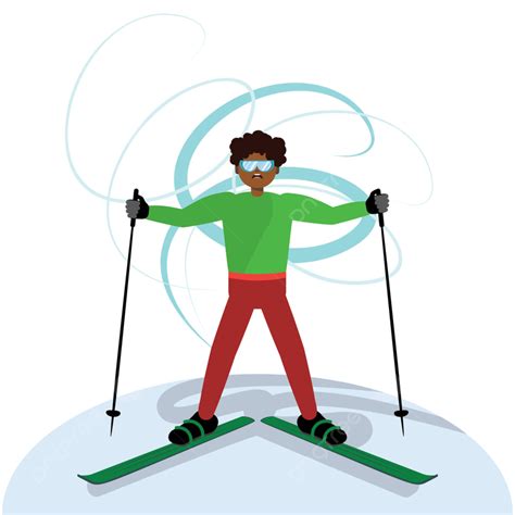 Man Riding Bicycle Vector Art Png Abstract Cartoon Man Riding On Ski