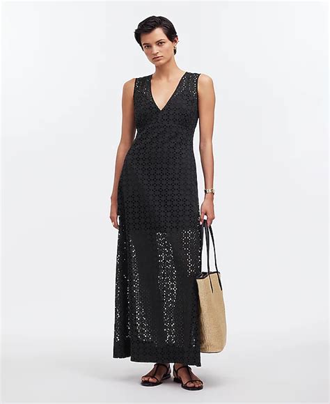 Eyelet V Neck Maxi Dress Madewell