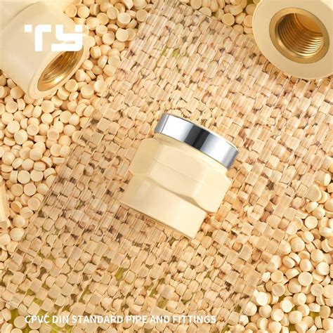 CPVC DIN Pn10 Pressure Piping Fitting Female Brass Adapter For Hot