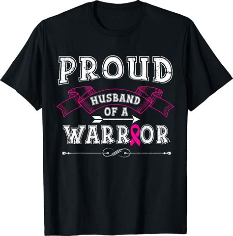 Proud Husband Of A Warrior Breast Cancer Awareness Ribbon T Shirt