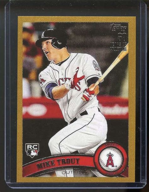 Mike Trout Rookie Card 2011 Topps Update Gold US175 Los Etsy