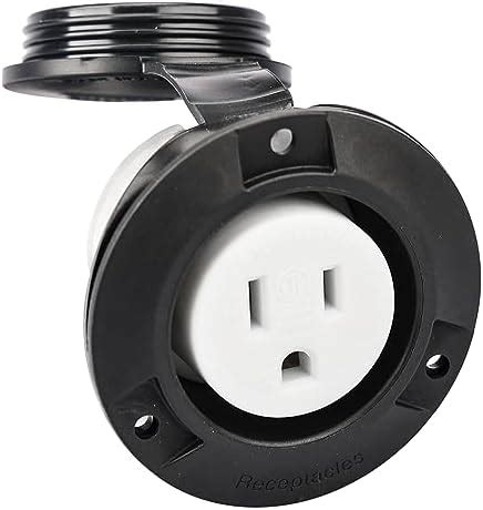 Leviton Volt Wire Round Type Single Receptacle On