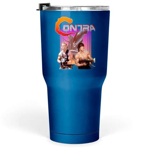 Contra Movie Game Arnold Schwarzenegger Vs Sylvester Stallone Tumblers