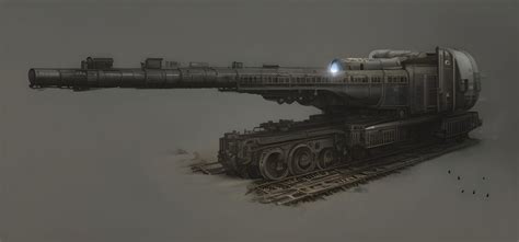 Heavy Gustav Railway Gun 8k Resolution Concept Art Art Nouveau Rococo