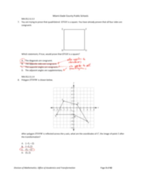 SOLUTION Geometry Eoc Practice Test Solutions Complete Studypool