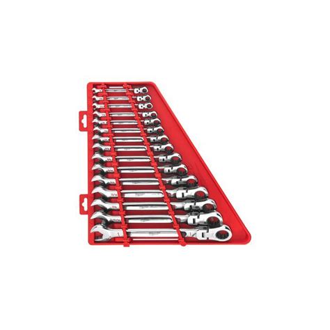 Milwaukee 15pc Sae Flex Head Ratcheting Combination Wrench Set