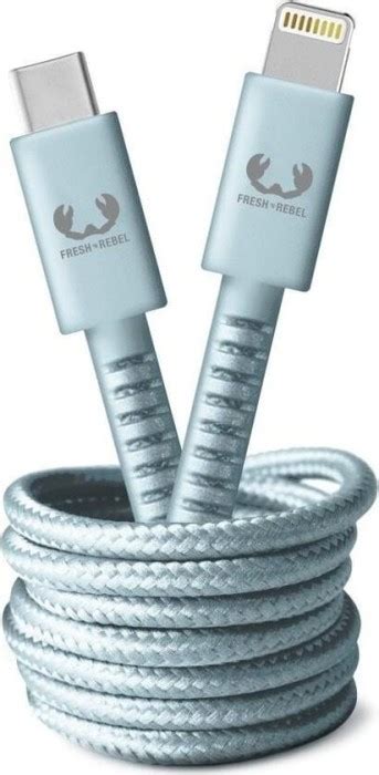 Fresh N Rebel USB C To Lightning Cable 2 0m Dusky Blue Ab 29 99