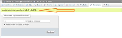 Pathros Cómo Cambiar El Nombre De Una Tabla De Mysql En Phpmyadmin