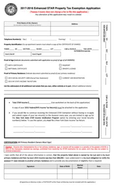 Fillable Online Nassaucountyny Enhanced Star Nassau County 2017 18 Form