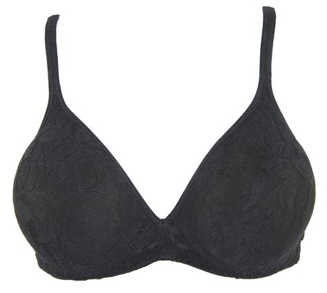 Warners 1299 38b Black Lined Lace Molded Contour Soft Cup Wire Free Bra Euc Ebay