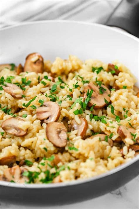 Risotto with Mushrooms (So Creamy And Delicious!) - Our Zesty Life