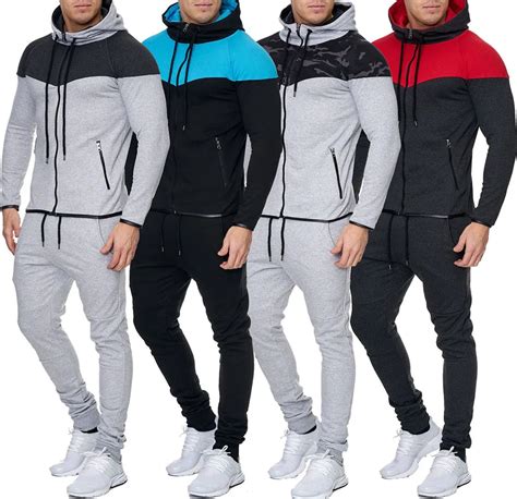 Zogaa Mens Track Suit Set Casual 2 Piece Set Hoodies Sweatshirt And