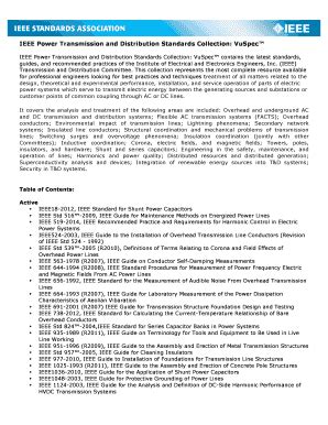 Fillable Online Standards Ieee IEEE Power Transmission And Distribution