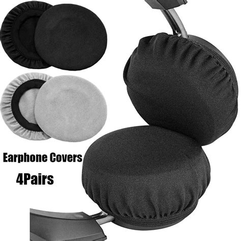 4 Pairs Elastic Lycra Earpad Covers Headphone Covers Stretchable And Washable Sanitary Earcup